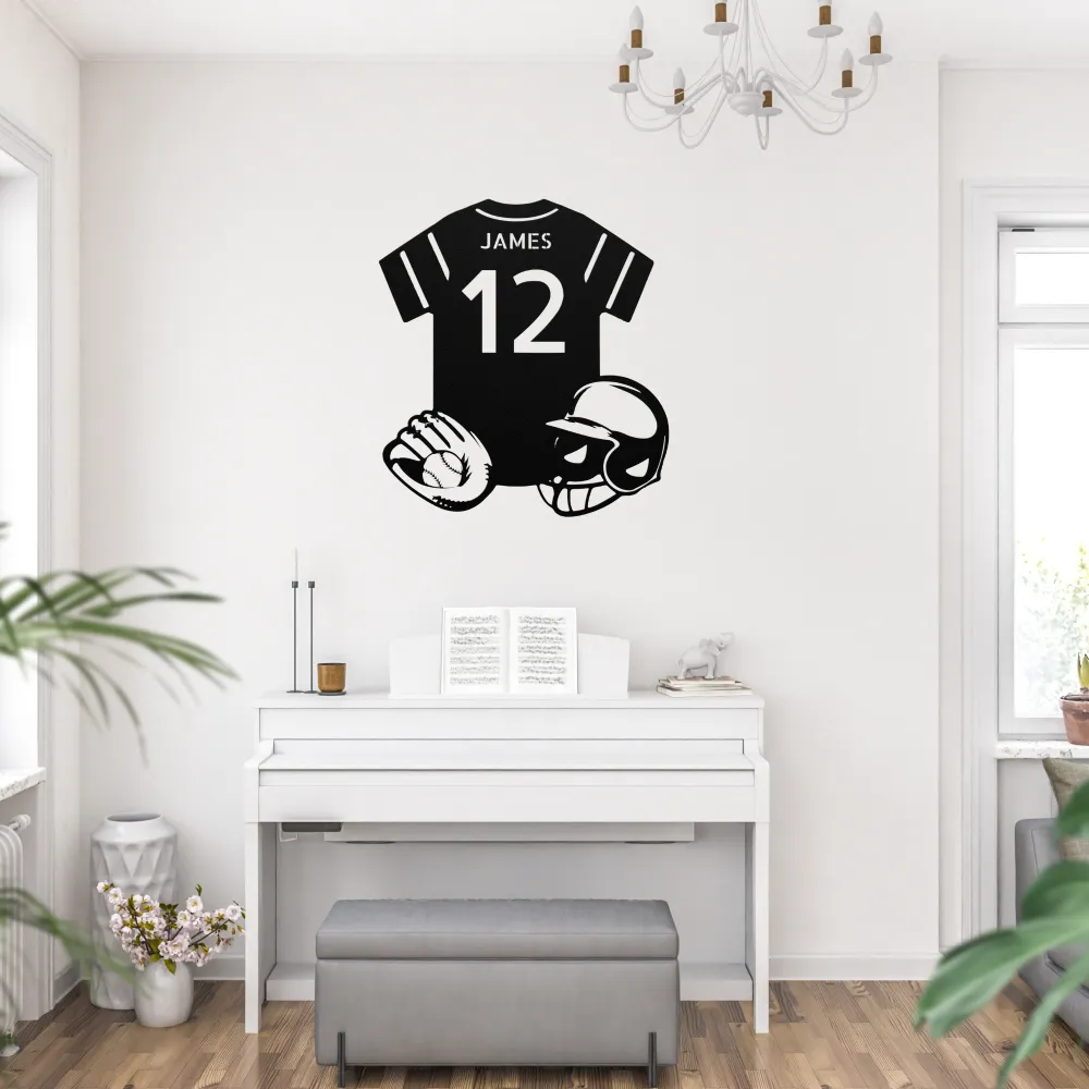 Custom Baseball Gear Metal Sign